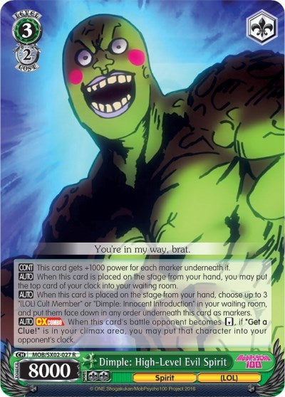 Image for Dimple: High-Level Evil Spirit (Mob Psycho 100) (MOB/SX02-027 R) - Weiss Schwarz