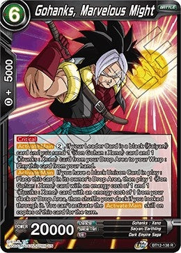Image for Gohanks, Marvelous Might (Vicious Rejuvenation) (BT12-138) - Dragon Ball Super: Masters