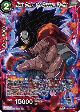 Image for Dark Broly, the Shadow Warrior (Expansion Deck Box Set 16: Ultimate Deck) (EX16-04) - Dragon Ball Super: Masters