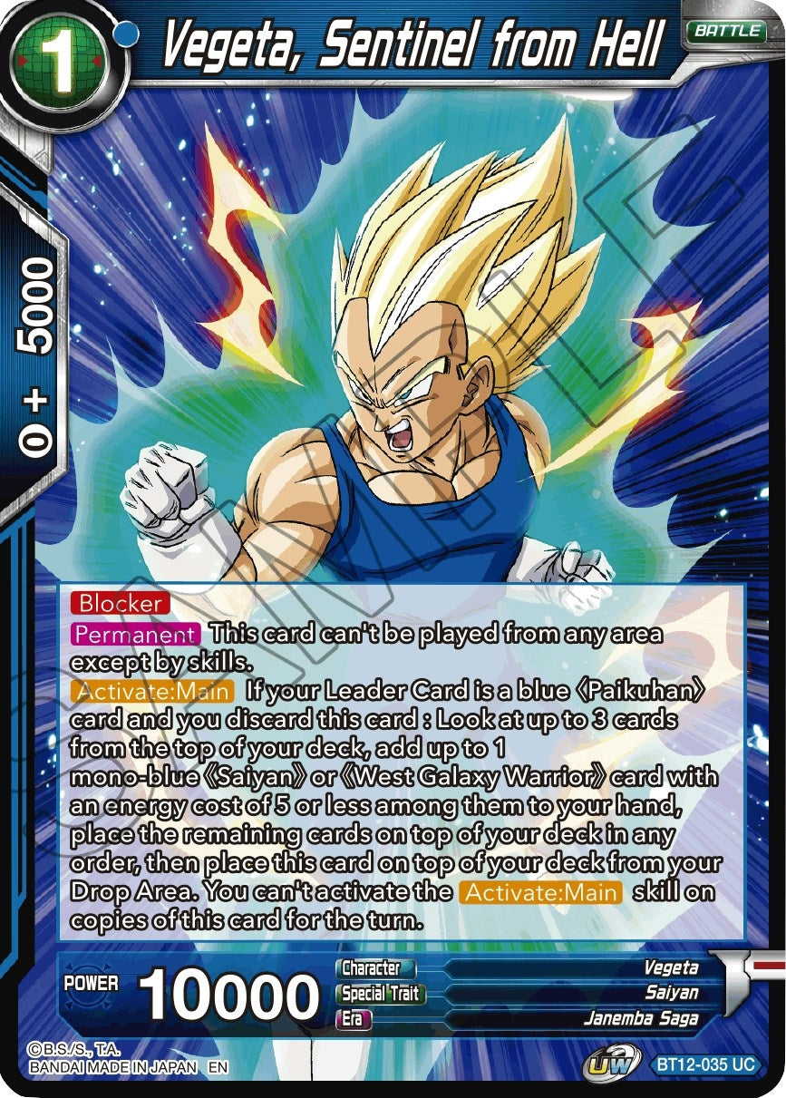Image for Vegeta, Sentinel from Hell (Vicious Rejuvenation) (BT12-035) - Dragon Ball Super: Masters