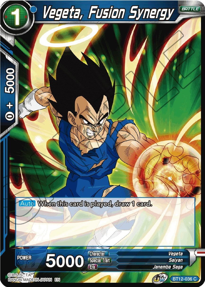 Image for Vegeta, Fusion Synergy (Vicious Rejuvenation) (BT12-036) - Dragon Ball Super: Masters