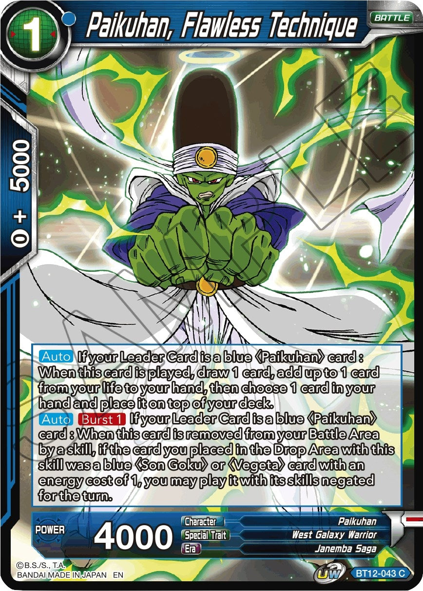 Image for Paikuhan, Flawless Technique (Vicious Rejuvenation) (BT12-043) - Dragon Ball Super: Masters