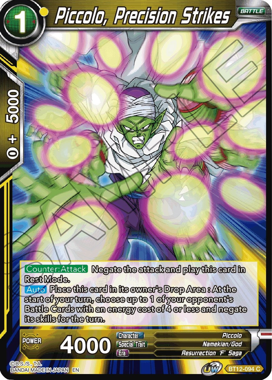 Image for Piccolo, Precision Strikes (Vicious Rejuvenation) (BT12-094) - Dragon Ball Super: Masters