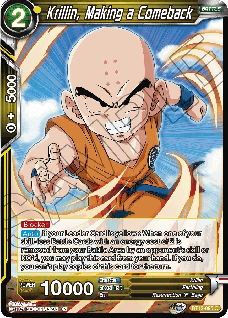 Image for Krillin, Making a Comeback (Vicious Rejuvenation) (BT12-095) - Dragon Ball Super: Masters