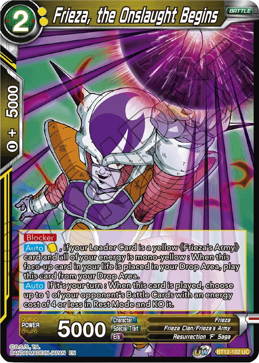Image for Frieza, the Onslaught Begins (Vicious Rejuvenation) (BT12-102) - Dragon Ball Super: Masters