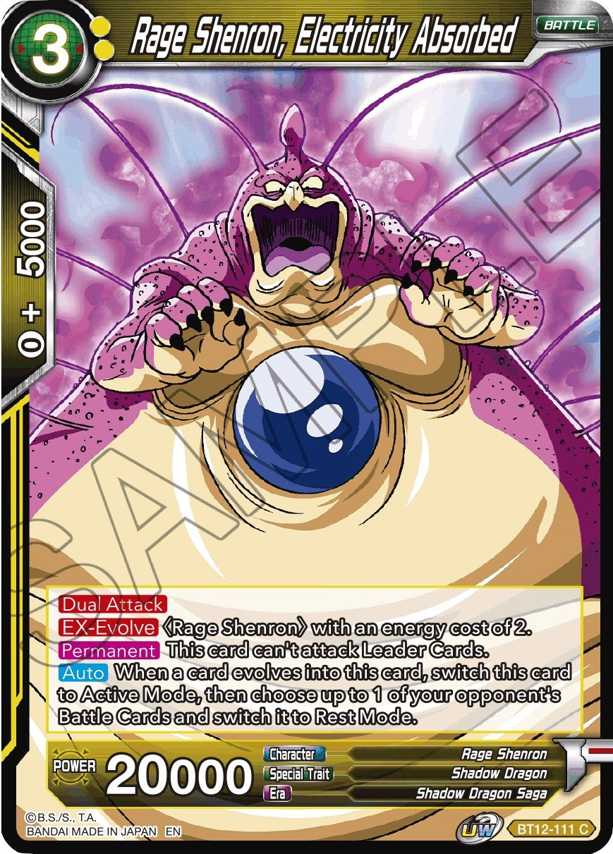 Image for Rage Shenron, Electricity Absorbed (Vicious Rejuvenation) (BT12-111) - Dragon Ball Super: Masters