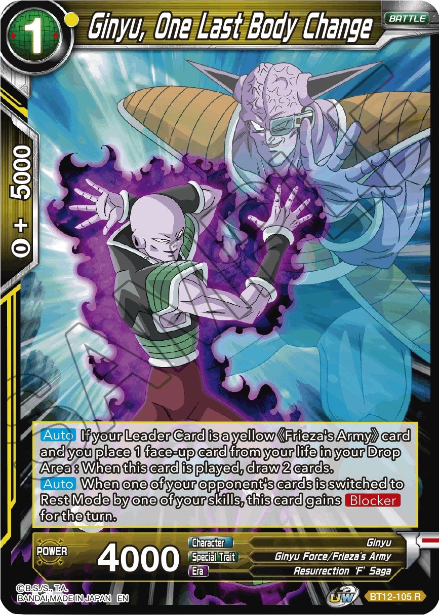 Image for Ginyu, One Last Body Change (Vicious Rejuvenation) (BT12-105) - Dragon Ball Super: Masters
