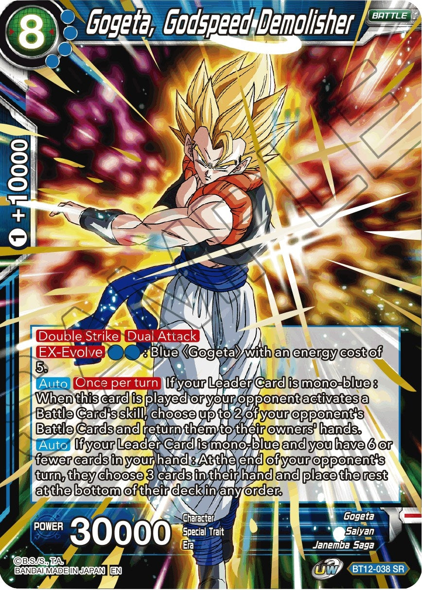 Image for Gogeta, Godspeed Demolisher (Vicious Rejuvenation) (BT12-038) - Dragon Ball Super: Masters