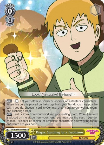 Image for Reigen: Searching for a Tsuchinoko (SR) (Mob Psycho 100) (MOB/SX02-008S SR) - Weiss Schwarz