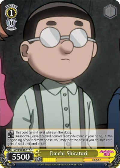 Image for Daichi Shiratori (Mob Psycho 100) (MOB/SX02-017 C) - Weiss Schwarz