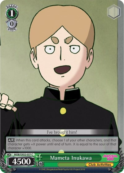 Image for Mameta Inukawa (Mob Psycho 100) (MOB/SX02-037 C) - Weiss Schwarz