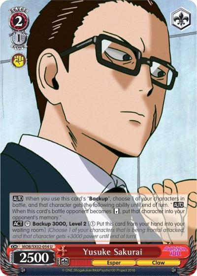 Image for Yusuke Sakurai (Mob Psycho 100) (MOB/SX02-054 U) - Weiss Schwarz