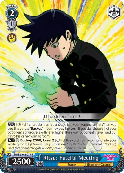 Image for Ritsu: Fateful Meeting (Mob Psycho 100) (MOB/SX02-077 R) - Weiss Schwarz