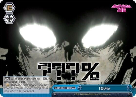 Image for 100% (RRR) (Mob Psycho 100) (MOB/SX02-100R RRR) - Weiss Schwarz