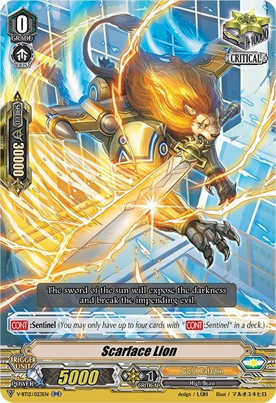 Image for Scarface Lion (V-BT12: Divine Lightning Radiance) (V-BT12/023EN) - Cardfight Vanguard