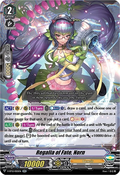 Image for Regalia of Fate, Norn (V-BT12: Divine Lightning Radiance) (V-BT12/025EN) - Cardfight Vanguard