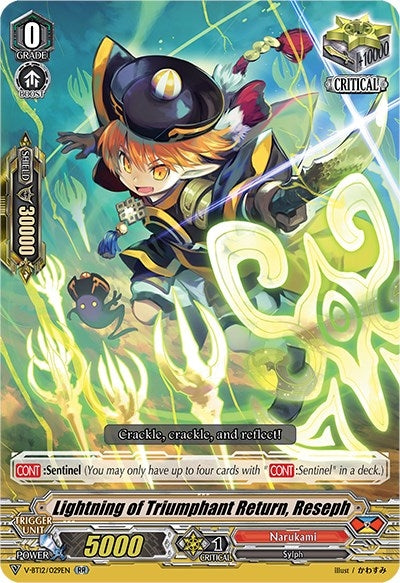 Image for Lightning of Triumphant Return, Reseph (V-BT12: Divine Lightning Radiance) (V-BT12/029EN) - Cardfight Vanguard
