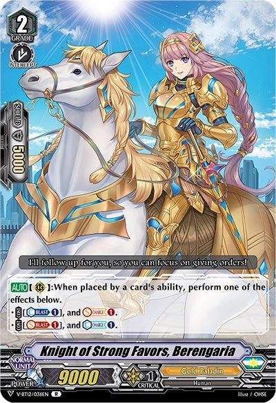 Image for Knight of Strong Favors, Berengaria (V-BT12: Divine Lightning Radiance) (V-BT12/036EN) - Cardfight Vanguard