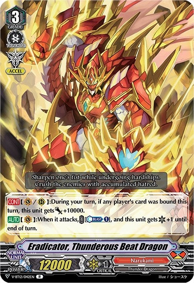 Image for Eradicator, Thunderous Beat Dragon (V-BT12: Divine Lightning Radiance) (V-BT12/042EN) - Cardfight Vanguard