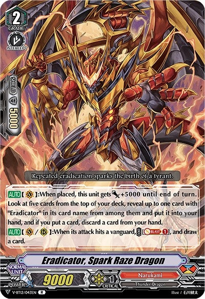 Image for Eradicator, Spark Raze Dragon (V-BT12: Divine Lightning Radiance) (V-BT12/043EN) - Cardfight Vanguard