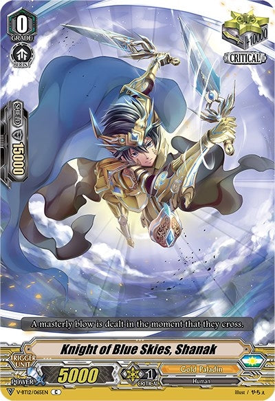 Image for Knight of Blue Skies, Shanak (V-BT12: Divine Lightning Radiance) (V-BT12/065EN) - Cardfight Vanguard