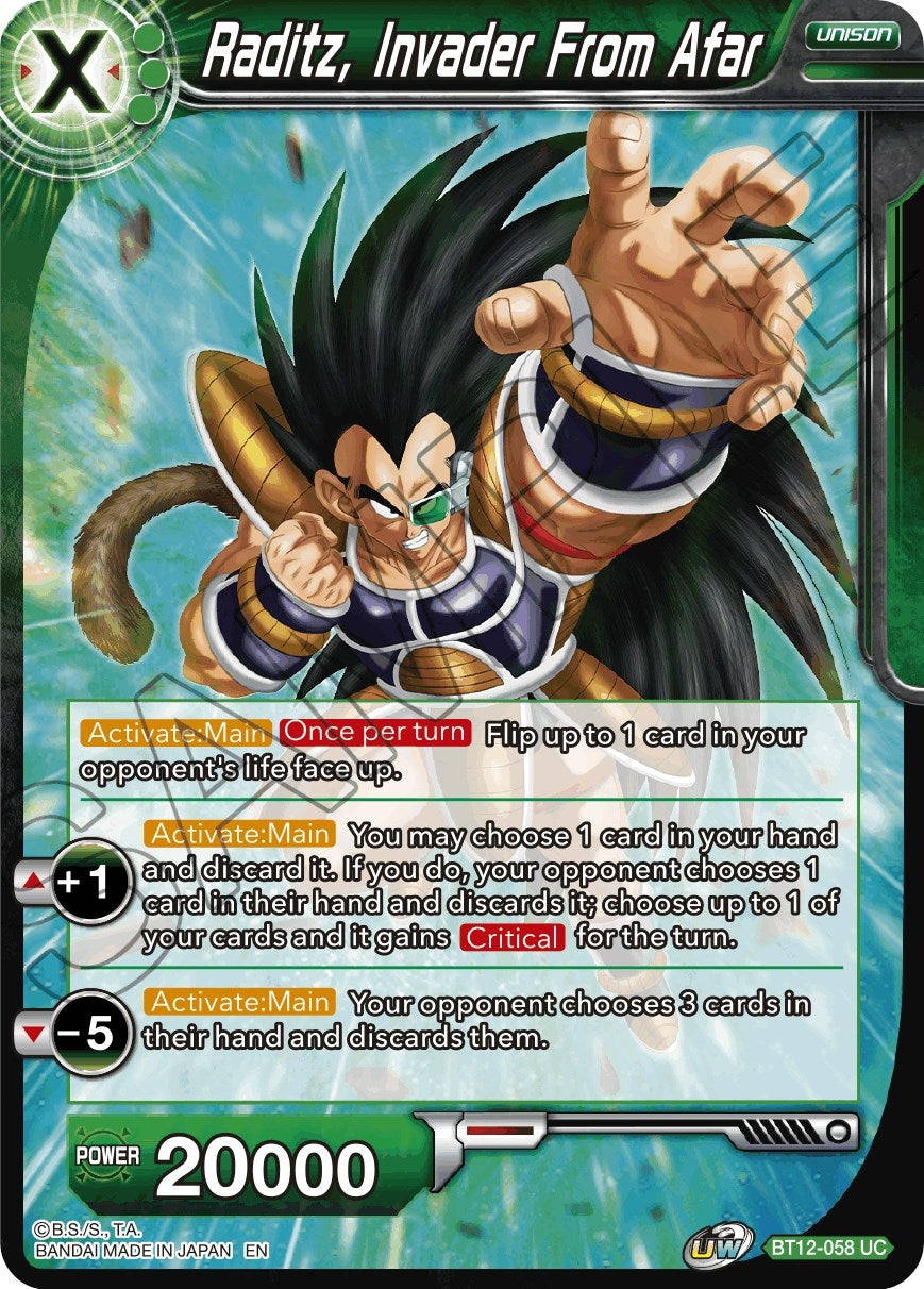 Image for Raditz, Invader From Afar (Vicious Rejuvenation) (BT12-058) - Dragon Ball Super: Masters