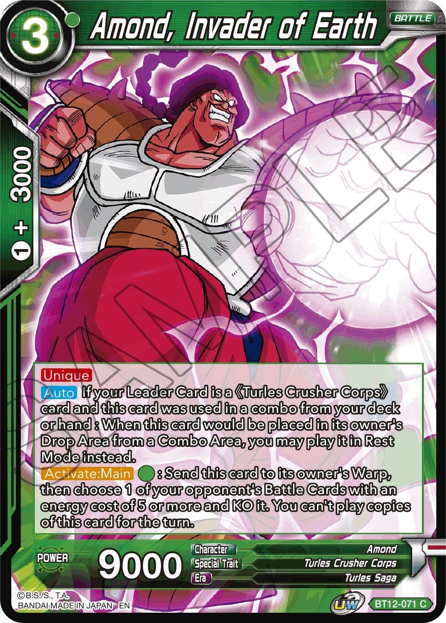 Image for Amond, Invader of Earth (Vicious Rejuvenation) (BT12-071) - Dragon Ball Super: Masters