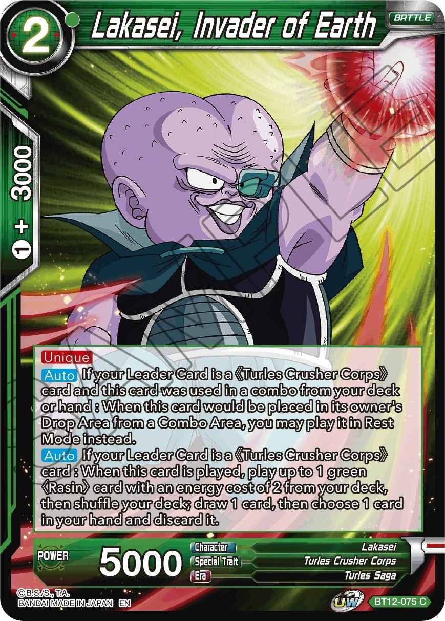 Image for Lakasei, Invader of Earth (Vicious Rejuvenation) (BT12-075) - Dragon Ball Super: Masters