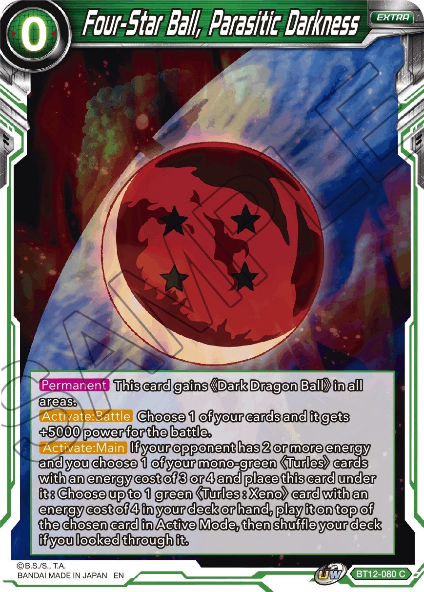Image for Four-Star Ball, Parasitic Darkness (Vicious Rejuvenation) (BT12-080) - Dragon Ball Super: Masters