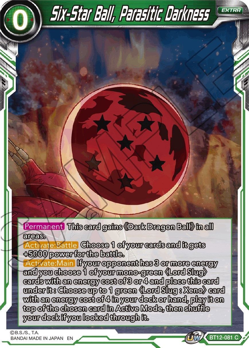 Image for Six-Star Ball, Parasitic Darkness (Vicious Rejuvenation) (BT12-081) - Dragon Ball Super: Masters