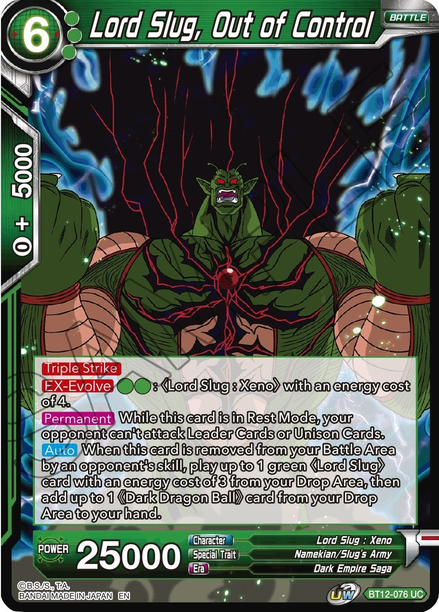 Image for Lord Slug, Out of Control (Vicious Rejuvenation) (BT12-076) - Dragon Ball Super: Masters