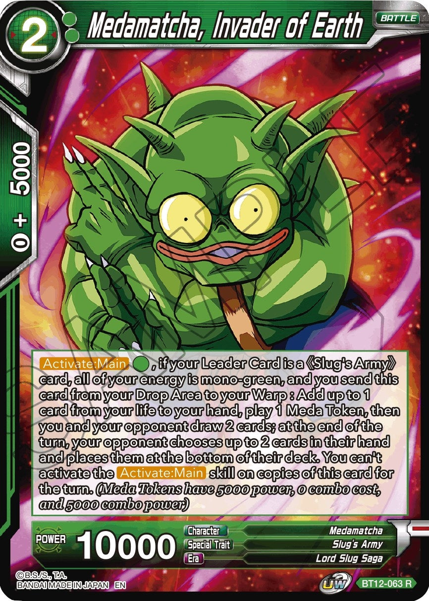 Image for Medamatcha, Invader of Earth (Vicious Rejuvenation) (BT12-063) - Dragon Ball Super: Masters
