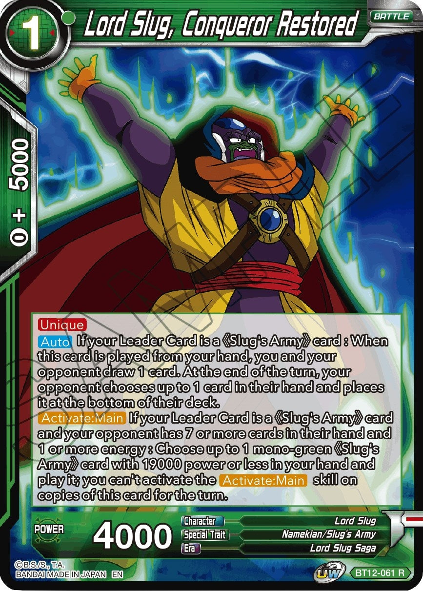 Image for Lord Slug, Conqueror Restored (Vicious Rejuvenation) (BT12-061) - Dragon Ball Super: Masters