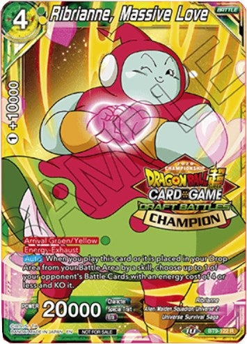 Image for Ribrianne, Massive Love (1st Place) (Tournament Promotion Cards) (BT9-122) - Dragon Ball Super: Masters