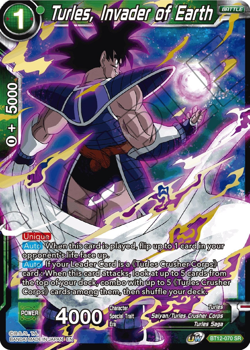 Image for Turles, Invader of Earth (Vicious Rejuvenation) (BT12-070) - Dragon Ball Super: Masters