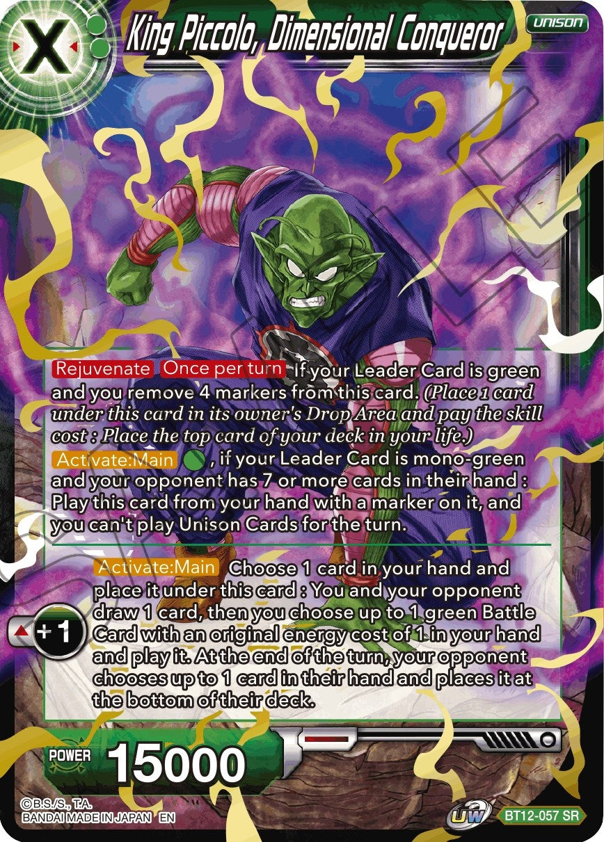 Image for King Piccolo, Dimensional Conqueror (Vicious Rejuvenation) (BT12-057) - Dragon Ball Super: Masters