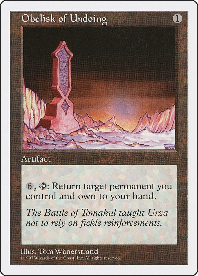 Image for Obelisk of Undoing (Fifth Edition) - Magic: The Gathering