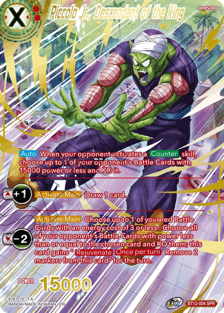 Image for Piccolo Jr., Descendant of the King (SPR) (Vicious Rejuvenation) (BT12-004) - Dragon Ball Super: Masters