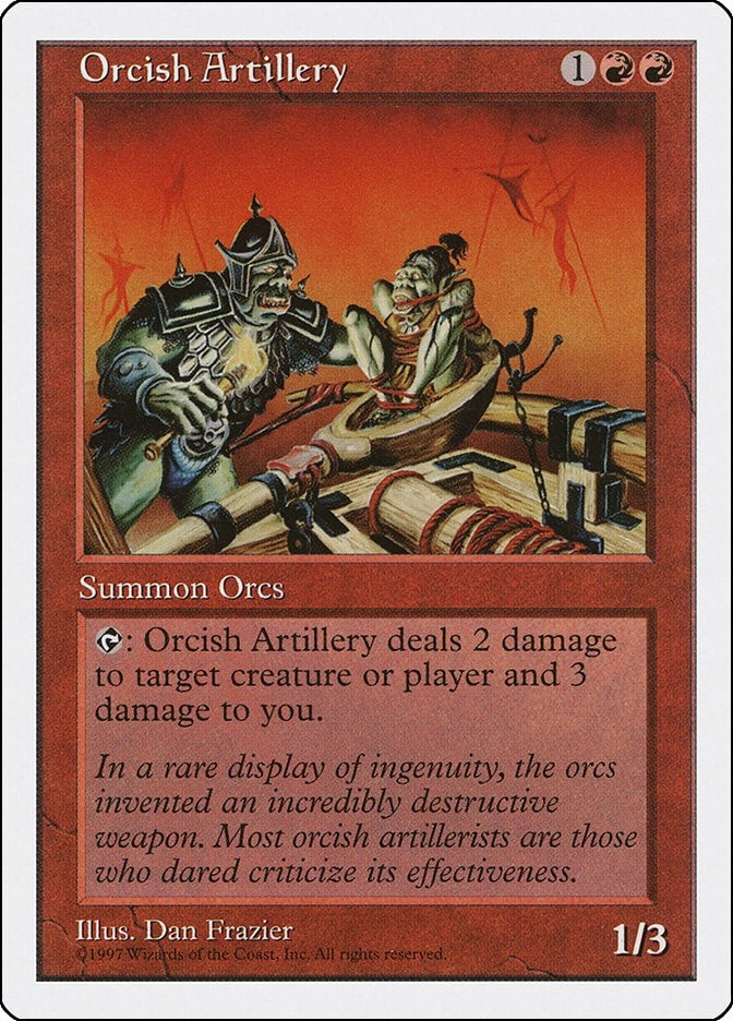Image for Orcish Artillery (Fifth Edition) - Magic: The Gathering
