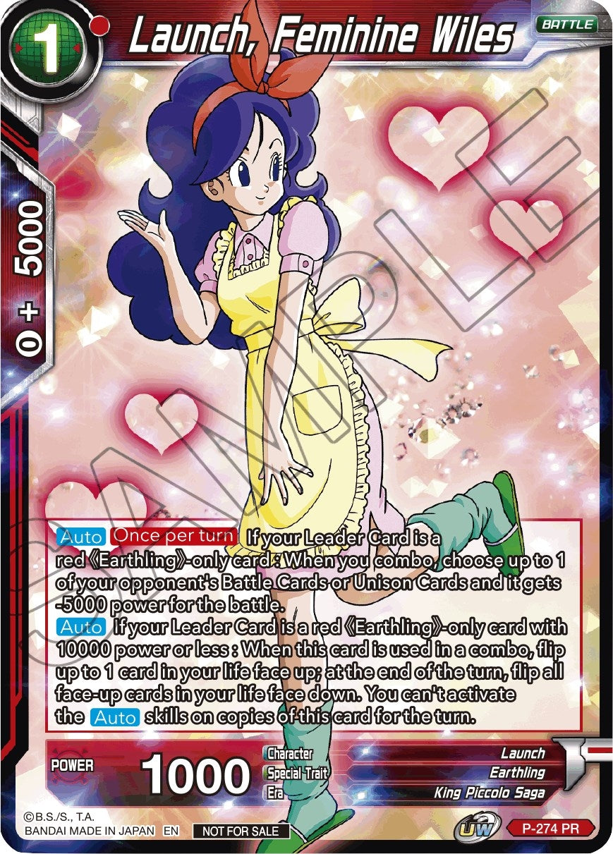 Image for Launch, Feminine Wiles (Unison Warrior Series Tournament Pack Vol.3) (Tournament Promotion Cards) (P-274) - Dragon Ball Super: Masters