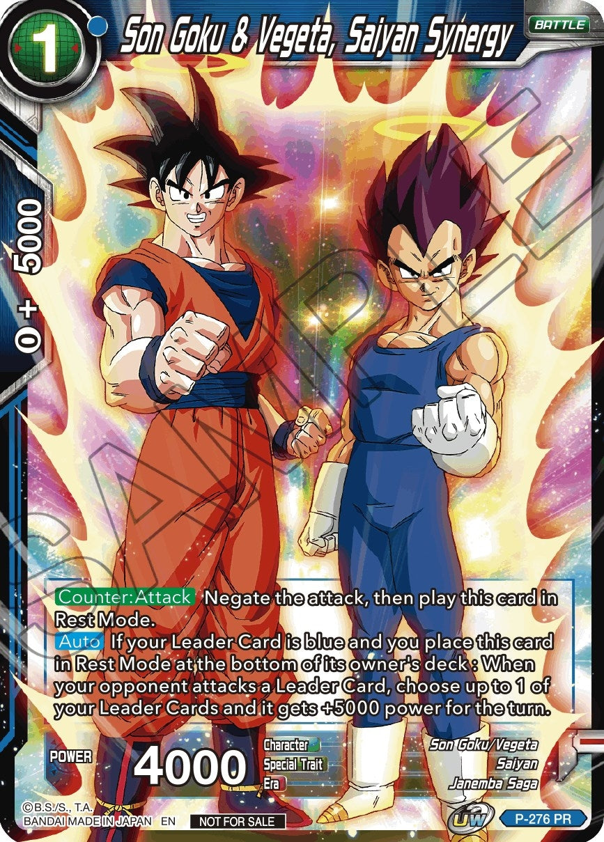 Image for Son Goku & Vegeta, Saiyan Synergy (Unison Warrior Series Tournament Pack Vol.3) (Tournament Promotion Cards) (P-276) - Dragon Ball Super: Masters