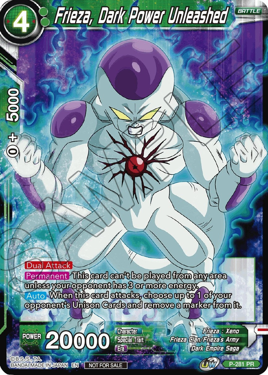 Image for Frieza, Dark Power Unleashed (Unison Warrior Series Tournament Pack Vol.3) (Tournament Promotion Cards) (P-281) - Dragon Ball Super: Masters