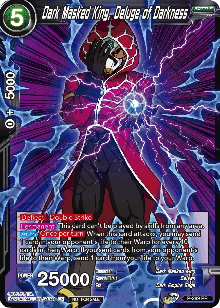 Image for Dark Masked King, Deluge of Darkness (Unison Warrior Series Tournament Pack Vol.3) (Tournament Promotion Cards) (P-289) - Dragon Ball Super: Masters