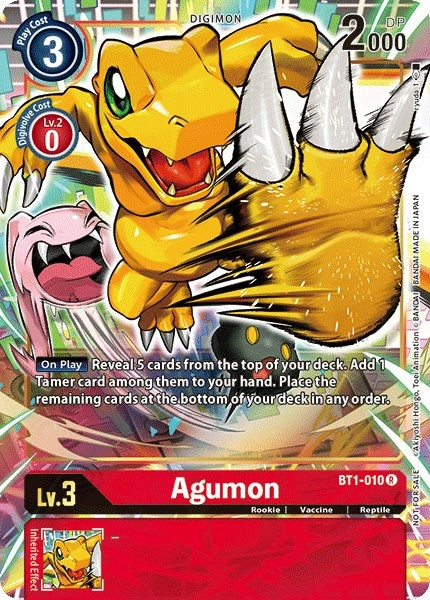 Image for Agumon - BT1-010 (Dash Pack Ver. 1.0) (BT01-03A) (BT1-010 R) - Digimon Card Game