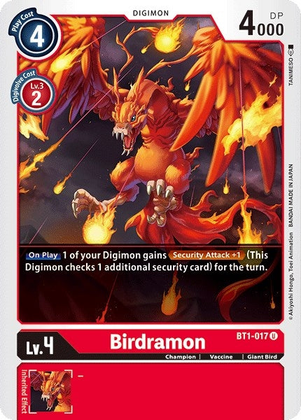 Image for Birdramon - BT1-017 (BT01-03A) (BT1-017 U) - Digimon Card Game