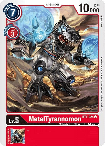 Image for MetalTyrannomon (BT01-03A) (BT1-024 C) - Digimon Card Game
