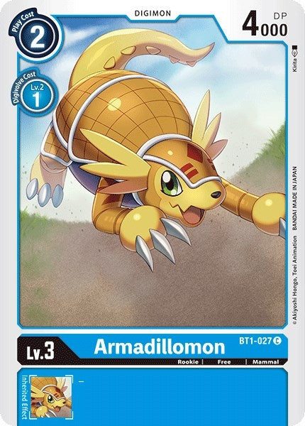 Image for Armadillomon - BT1-027 (BT01-03A) (BT1-027 C) - Digimon Card Game