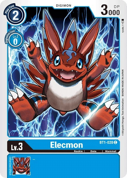Image for Elecmon (BT01-03A) (BT1-028 C) - Digimon Card Game