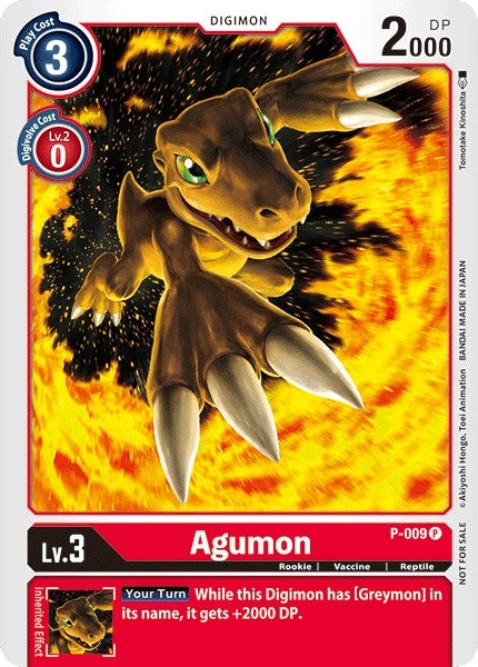 Image for Agumon - P-009 (P-009 P) (D-PR) - Digimon Card Game