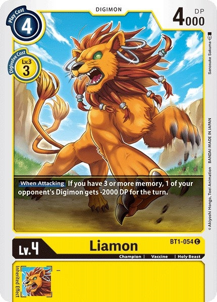 Image for Liamon (BT01-03A) (BT1-054 C) - Digimon Card Game